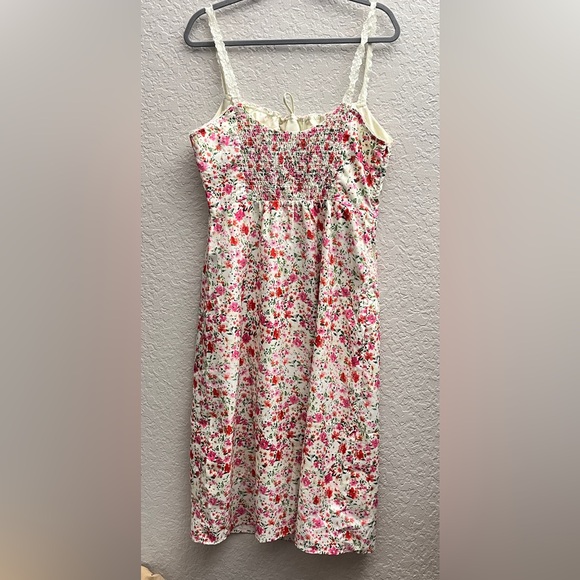 Commense Floral Print Trim Cami Midi Dress XL - Picture 3 of 16